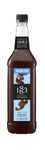 1883 Sugar Free Chocolate has dark chocolate ribbons on the label with a light blue background representing sugar free