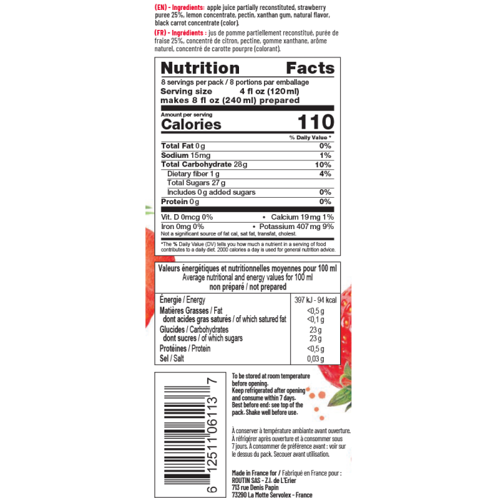 1883 Routin Strawberry Smoothie Mix | Lakes Coffee, LLC | Wholesale