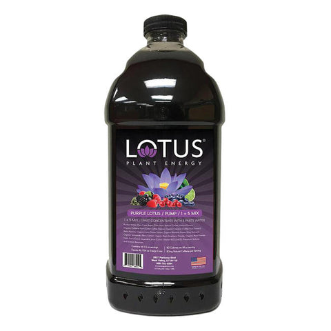 64oz bottle of purple Lotus its a very dark colored purple bottle with a lighter purple label 
