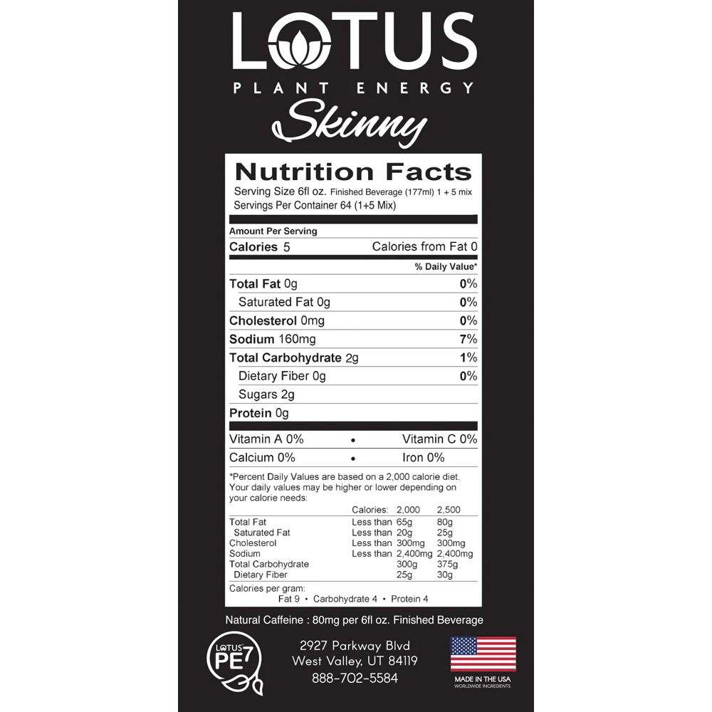 Lotus Skinny Blue Concentrate Lakes Coffee, LLC Wholesale