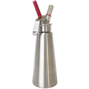 a stainless steel whipped cream dispenser that is 1Liter in size