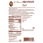 a monin apple syrup nutrition label 