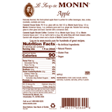 a monin apple syrup nutrition label 