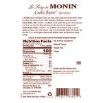 a Monin cookie butter nutrition label