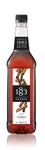 1883 Cinnamon syrup is a reddish brown color with brown cinnamon sticks on the label