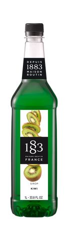 1883 Kiwi is green with sliced kiwi pieces on the label