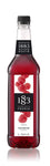 1883 Raspberry is bold red with red raspberries on the label 