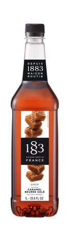 1883 Salted Caramel is brown with salted caramel squares on the label