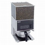 a bunn LGP low profile grinder filled with our own fresh roasted Lakes Coffee Beans  
