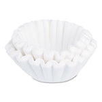 Stack of white coffee filters