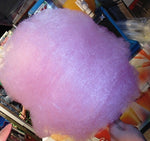 bright pink fluffy cotton candy ball about 18 inches in diameter