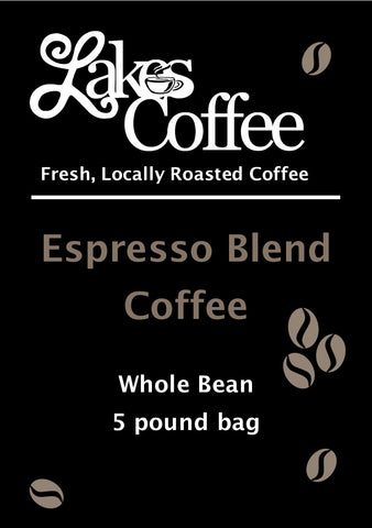 Coffee Espresso Blend Whole Bean 5# Bag