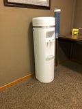 a white office water cooler