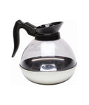 impact resistant coffee pot 64 ounce stainless steel bottom clear top and black handle 